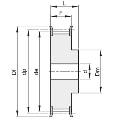 Шкив зубчатый под расточку 36 BAT 5 28 - Евромеханика
