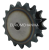 Сдвоенная звездочка для двух однорядных цепей 16B-1, Z=13 с закалкой зубьев, D1=28мм+шпон паз 8мм - Евромеханика
