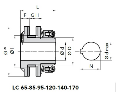 Ограничитель крутящего момента LC 65-1, EMT - Евромеханика