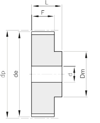 Шкив зубчатый под расточку 48 3M 09, EMT - Евромеханика