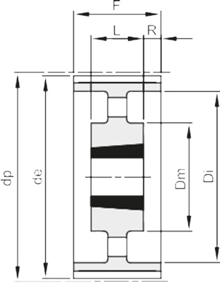 Шкив зубчатый под втулку тапербуш TL 84 H 150 (2012), EMT - Евромеханика