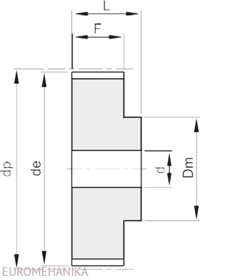 Шкив зубчатый под расточку 31 BAT 10 48, EMT - Евромеханика