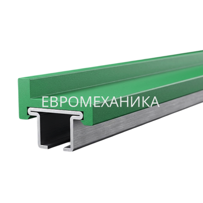 Профильная направляющая для конвейера, PD-3C-S (с боковым упором), нерж.сталь + UHMW-PE, L=3000, EMT - Евромеханика