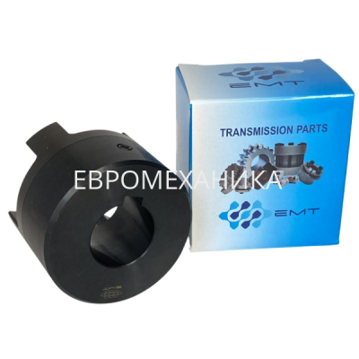 Полумуфта GE 38-45 тип B, с готовым отверстием d=40 мм, шпон паз 12х3,3мм+винт М10, СТАЛЬ, EMT - Евромеханика