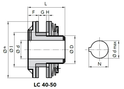 Ограничитель крутящего момента LC 40-1, EMT - Евромеханика