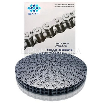 Цепь роликовая с прямыми пластинами C08B-2, EMT - Евромеханика