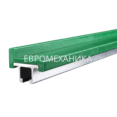 Профильная направляющая для конвейера, PD-3C-S (с боковым упором), алюминий + UHMW-PE, L=3000, EMT - Евромеханика
