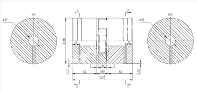 Муфта кулачковая XL10-45x45 тип B-B (GE-T 90-100), СТАЛЬ, EMT - Евромеханика