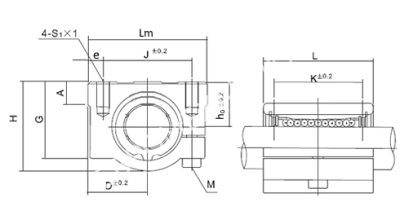 Модуль линейный (каретка) SCJ 25 UU (SC25AJ), EMT - Евромеханика