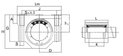 Модуль линейный (каретка) SC 40 UU (SCS40UU), EMT - Евромеханика