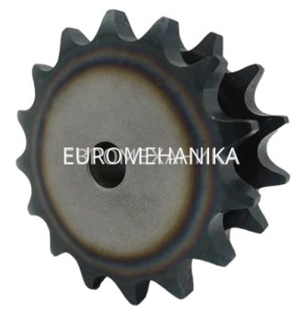 Сдвоенная звездочка для двух однорядных цепей 10B-1 Z=15 без ступицы с закалкой зубьев, D1=19 мм - Евромеханика