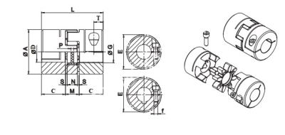 Полумуфта безлюфтовая кулачковая GESM 28/38 с готовым отверстием 20 мм - Евромеханика