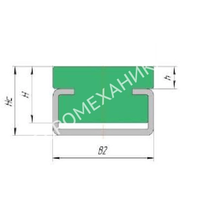 Направляющая тип CF Hc-14, B1-20, L-2000 - Евромеханика