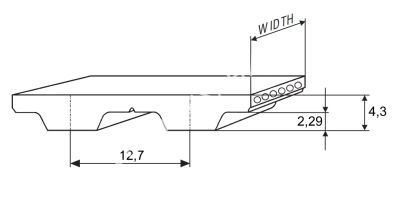 Ремень зубчатый 850 H Belt Power Transmission, EMT - Евромеханика