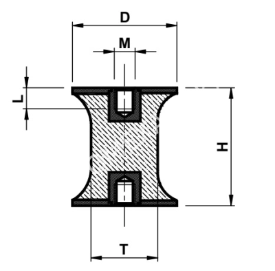 Виброизолятор CTX 50x30 55 Shore A Нерж.сталь - Евромеханика