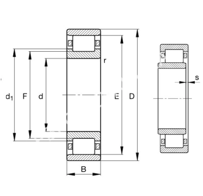 Подшипник N305-E-XL-TVP2 FAG - Евромеханика