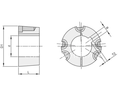 Втулка тапербуш 4545,d=75 мм - Евромеханика