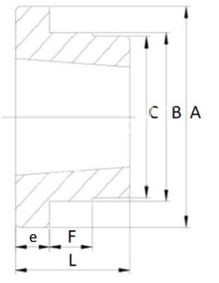 Ступица приварная WH 12 под втулку тапербуш 1210, EMT - Евромеханика