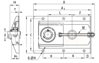 Подшипниковый узел (натяжитель) UCT HT 210, EMT - Евромеханика