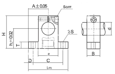 Опора вала SK 10 (SH10), EMT - Евромеханика