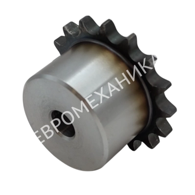 Звездочка 08B-1, шаг 12,7х7,75 мм (1/2х5/16), Z=16 со ступицей и закалкой зубьев - Евромеханика