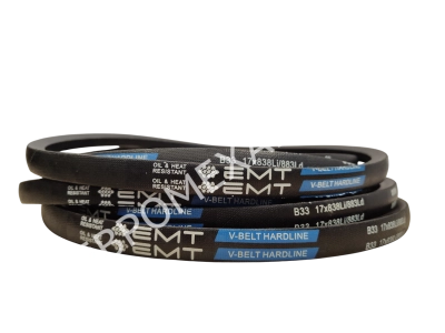 Ремень клиновой B33, 17х 838Li/ 883Ld, V-BELT HARDLINE, EMT - Евромеханика