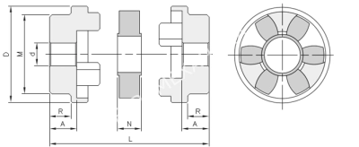 Полумуфта под расточку HRC 70, EMT - Евромеханика