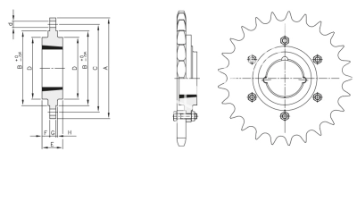 Ступица под соединение болтами SM30-1 под втулку 3020 (PHH SM30-1), EMT - Евромеханика