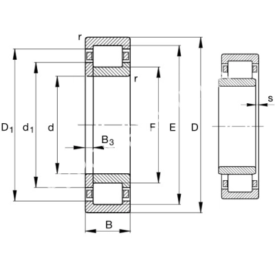 Подшипник NUP326-E-XL-TVP2 FAG - Евромеханика