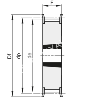 Шкив зубчатый под втулку тапербуш TL 34 8M 30 - Евромеханика
