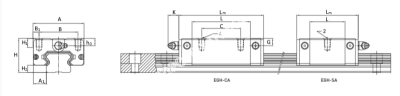 Каретка EGH25CAZOH, EMT - Евромеханика