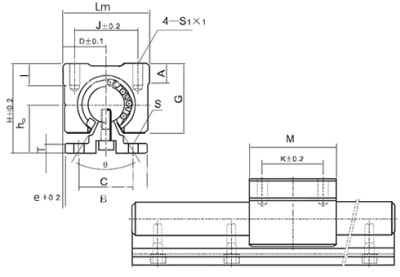 Модуль линейный (каретка) SBR 50 LUU (SBRL50), EMT - Евромеханика