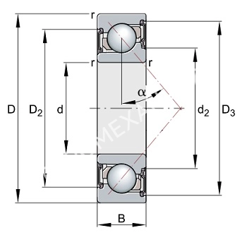 Подшипник 7308-B-XL-2RS-TVP FAG - Евромеханика