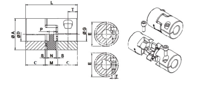 Полумуфта безлюфтовая кулачковая GESM 14 с готовым отверстием 14 мм - Евромеханика