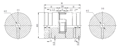 Муфта кулачковая XL4-12x12 тип B-B (GE-T 38-45), СТАЛЬ, EMT - Евромеханика