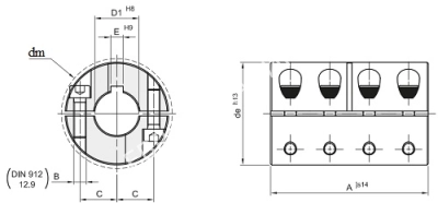 Муфта продольно-свёртная сегментная GBRR 100 - Евромеханика