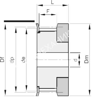 Шкив зубчатый под расточку 10 3M 09, EMT - Евромеханика
