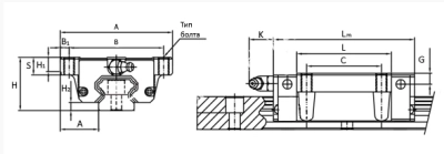 Каретка HGW20CCZOC, EMT - Евромеханика