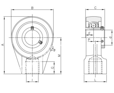 Подшипниковый узел UCHA 207 - Евромеханика