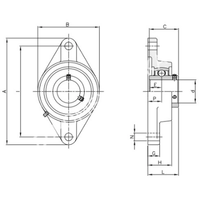 Подшипниковый узел UCFL 203 - Евромеханика