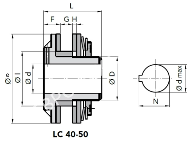 Ограничитель крутящего момента LC 40-2, EMT - Евромеханика