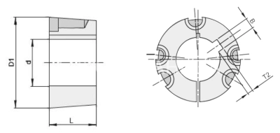 Втулка тапербуш 5040,d=90 мм, EMT - Евромеханика