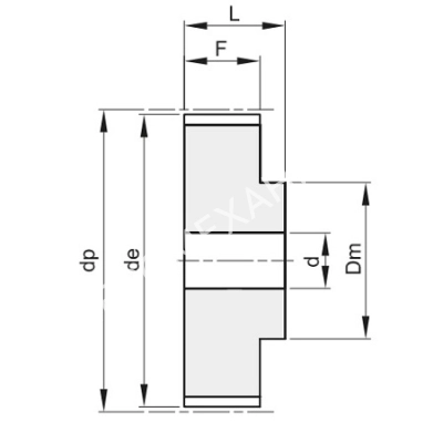 Шкив зубчатый под расточку 40 T 10 48 - Евромеханика