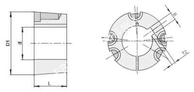 Втулка тапербуш 5050,d=75 мм, EMT - Евромеханика